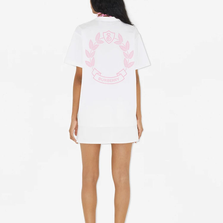 (Women) Burberry Letter Print Crewneck Short Sleeve T-Shirt SS23  White. 80716911 圖 4