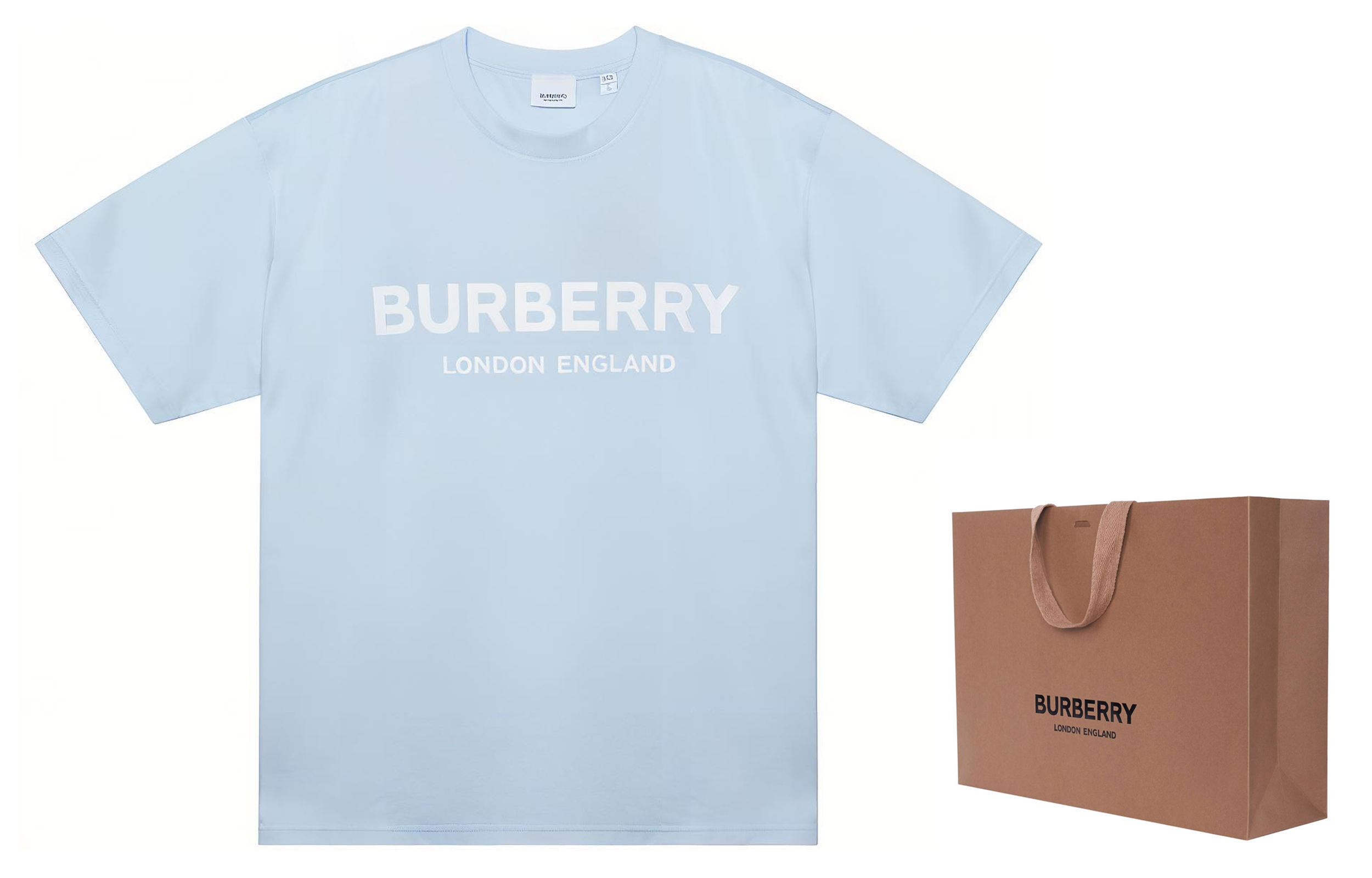 (Women) Burberry Light Blue Graphic Logo T-Shirt 80212711 圖 4
