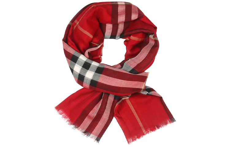 (Women) Burberry Lightweight Wool-Silk Blend Check Scarf 3954620 圖 2