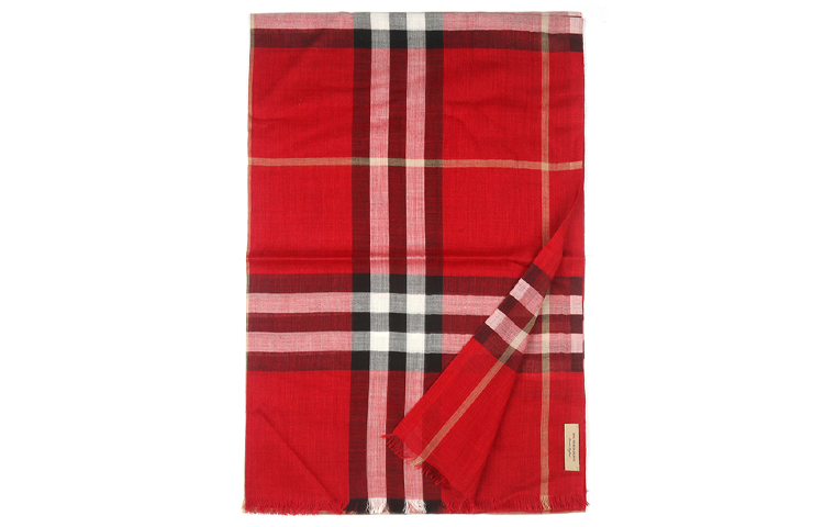 (Women) Burberry Lightweight Wool-Silk Blend Check Scarf 3954620 圖 4