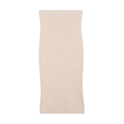 (Women) Burberry Linen-Blend Ribbed Knit Pencil Skirt. 80413301