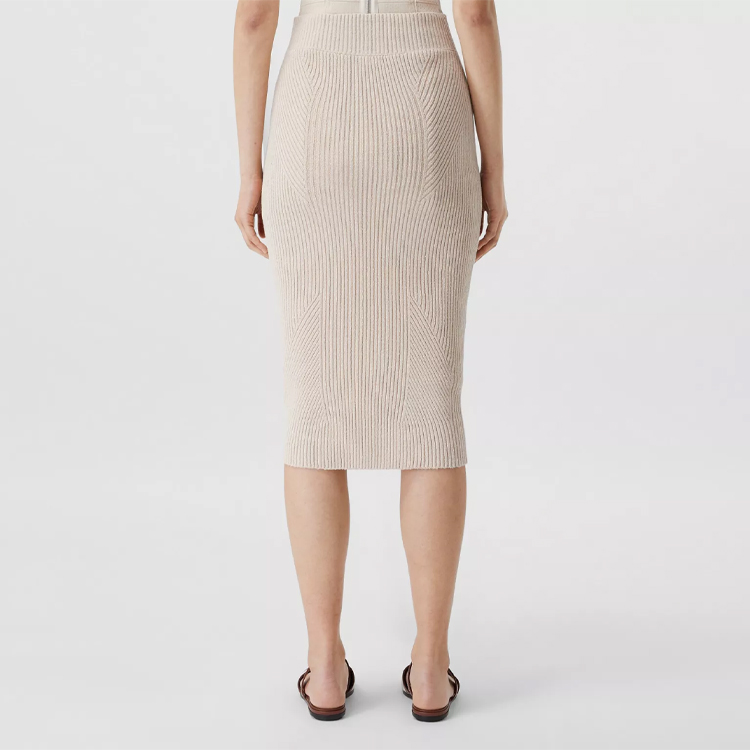Purchase (Women) Burberry Linen-Blend Ribbed Knit Pencil Skirt. 80413301