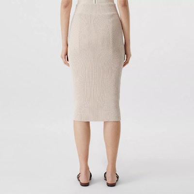 (Women) Burberry Linen-Blend Ribbed Knit Pencil Skirt. 80413301 Purchase (Women) Burberry Linen-Blend Ribbed Knit Pencil Skirt. 80413301