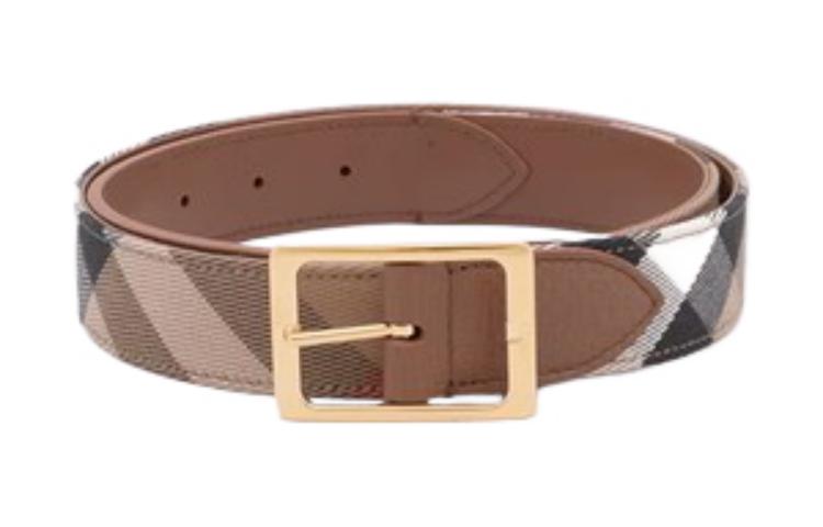 Purchase (Women) Burberry Logo  Leather Belt Brown 3CM Wide 80499081