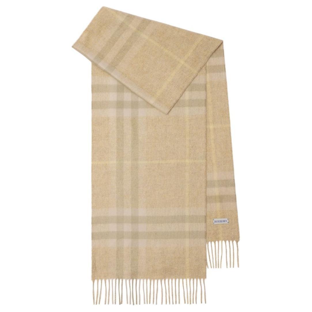 (Women) Burberry Logo Cashmere Scarf for Women in Camel Beige. 8094742 圖 2