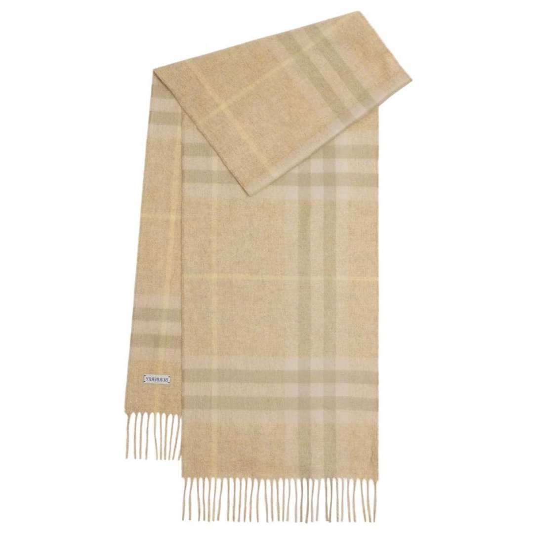 (Women) Burberry Logo Cashmere Scarf for Women in Camel Beige. 8094742 圖 3
