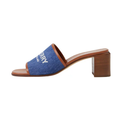 (W) Burberry Logo Chunky 'Blue Fashion Slide'