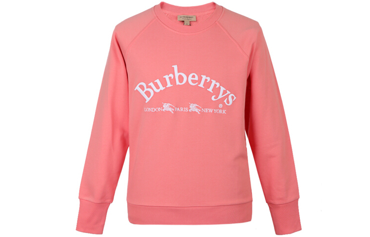 (Women) Burberry Logo Cotton Pullover Sweatshirt Watermelon Red 80029221