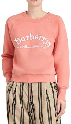 (Women) Burberry Logo Cotton Pullover Sweatshirt Watermelon Red 80029221 Purchase (Women) Burberry Logo Cotton Pullover Sweatshirt Watermelon Red 80029221