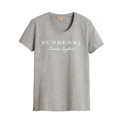 (Women) Burberry Logo Crew Neck Cotton T-Shirt FW20 Gray 40570461