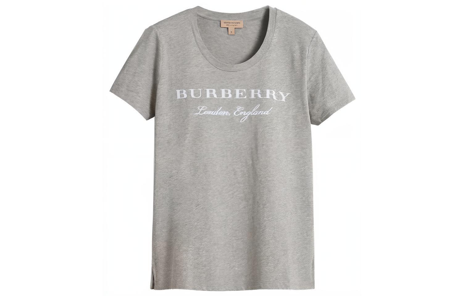 (Women) Burberry Logo Crew Neck Cotton T-Shirt FW20 Gray 40570461 圖 2