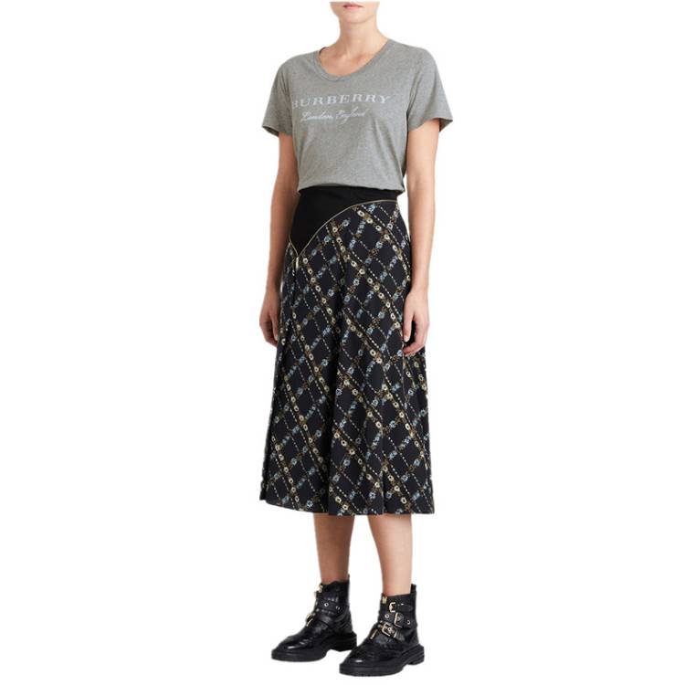 (Women) Burberry Logo Crew Neck Cotton T-Shirt FW20 Gray 40570461 圖 3