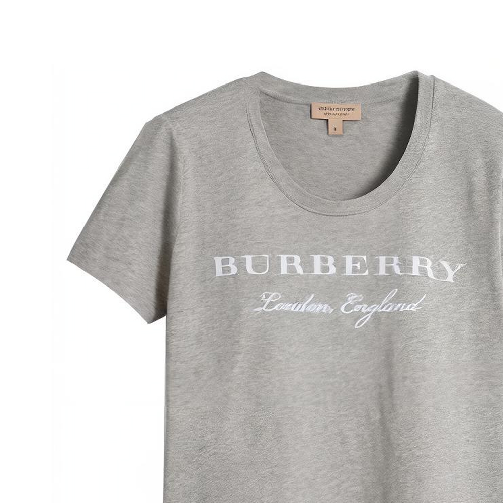 (Women) Burberry Logo Crew Neck Cotton T-Shirt FW20 Gray 40570461 圖 6