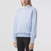 (W) バーバリー ロゴ クルーネック 長袖 ニット セーター ライトブルー 80449591 Details for (W) バーバリー ロゴ クルーネック 長袖 ニット セーター ライトブルー 80449591