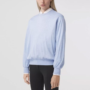 (W) 博柏利标志圆领长袖针织毛衣 浅蓝色 80449591 Details for (W) 博柏利标志圆领长袖针织毛衣 浅蓝色 80449591