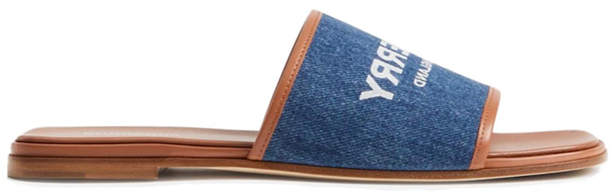 (W) 버버리 로고 데님 슬라이드 (블루) 80707521 Order (W) 버버리 로고 데님 슬라이드 (블루) 80707521