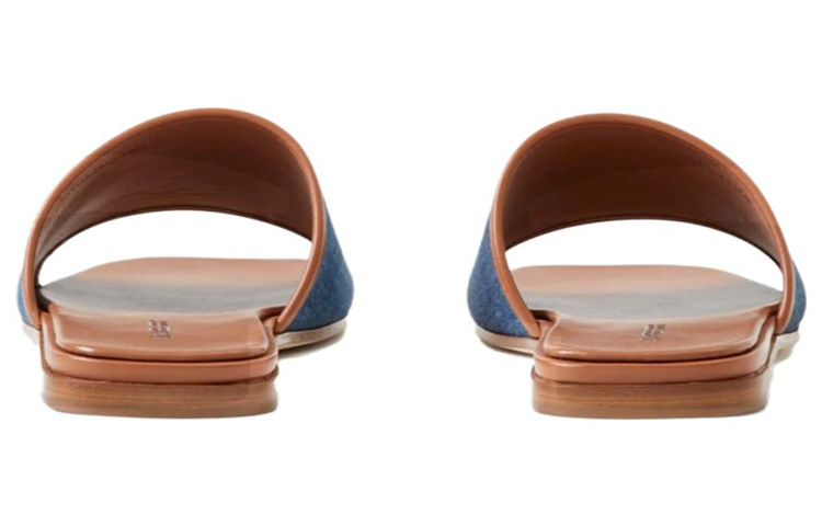 Purchase (W) 버버리 로고 데님 슬라이드 (블루) 80707521