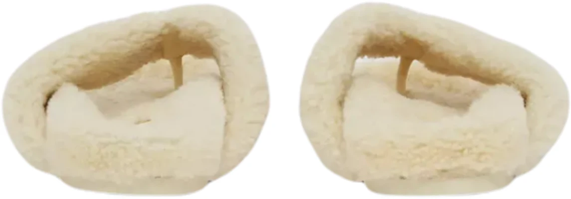 (Women) Burberry Logo Detail Shearling Slippers 'Vanilla' 80525841 Purchase (Women) Burberry Logo Detail Shearling Slippers 'Vanilla' 80525841