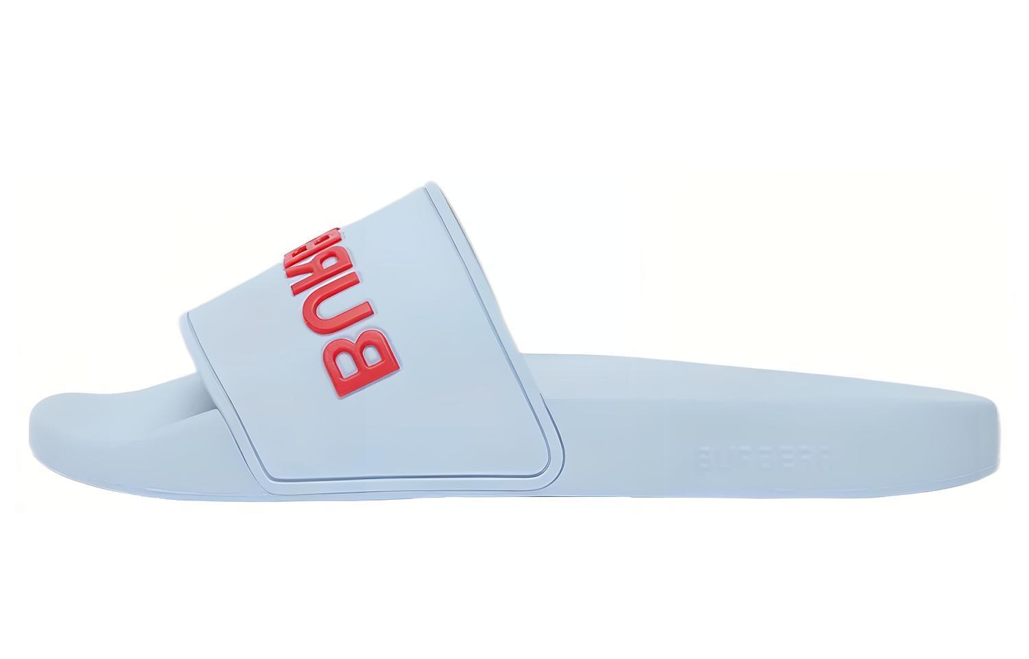 (W) Burberry Logo Embossed Slide 'Light Blue'