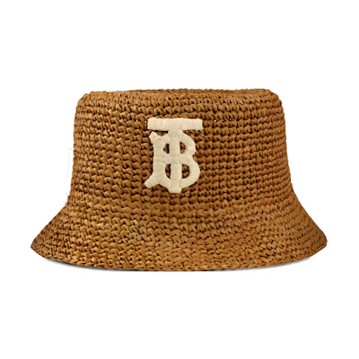 (Women) Burberry Logo Embroidered Casual Bucket Hat Women’s Light Brown 8069218