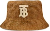 Order (Women) Burberry Logo Embroidered Casual Bucket Hat Women’s Light Brown 8069218