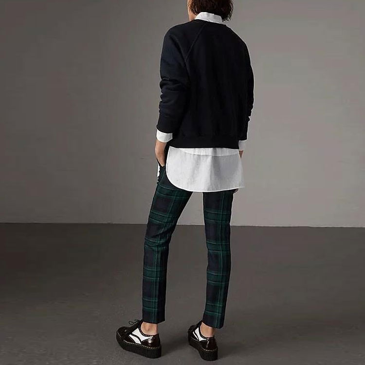 Details for (W) 博柏利刺绣标志拼色长袖卫衣 海军蓝 40529791