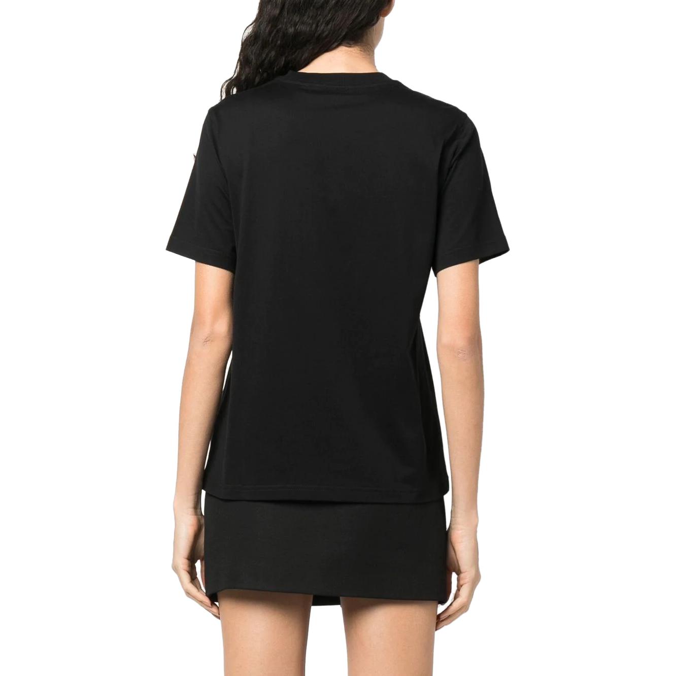 (Women) Burberry Logo Embroidered Crew Neck T-Shirt Black  SS23 Casual Tee 80691081 圖 4