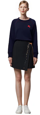 (W) Burberry 刺繡Logo海軍藍圓領長袖衛衣 80356131 Purchase (W) Burberry 刺繡Logo海軍藍圓領長袖衛衣 80356131