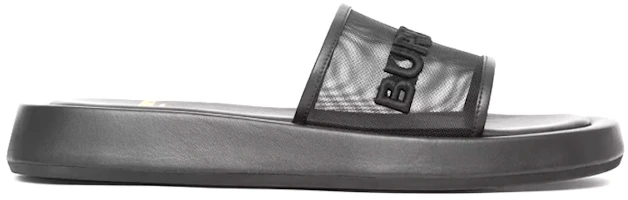 Order (W) Burberry Mule de Cuero y Malla con Logo Bordado 'Negro' 80392501