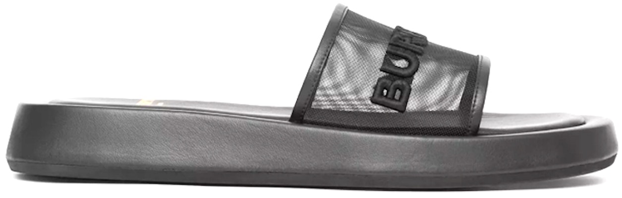 (W) 博柏利品牌标志刺绣皮革网眼穆勒鞋‘黑色’ 80392501 Order (W) 博柏利品牌标志刺绣皮革网眼穆勒鞋‘黑色’ 80392501