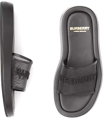 (W) 博柏利品牌标志刺绣皮革网眼穆勒鞋‘黑色’ 80392501 Lookbook (W) 博柏利品牌标志刺绣皮革网眼穆勒鞋‘黑色’ 80392501