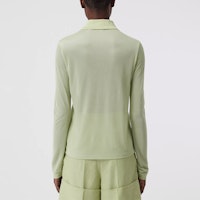 (W) 博柏利刺绣标志长袖Polo衫薄雾绿色. 80410651 Details for (W) 博柏利刺绣标志长袖Polo衫薄雾绿色. 80410651