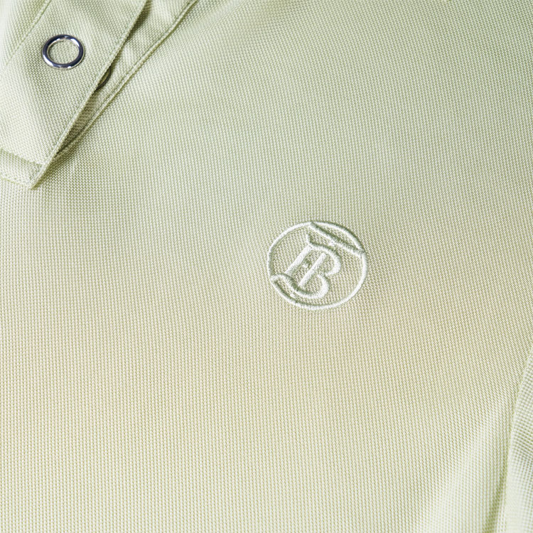 Sizing (W) 博柏利刺绣标志长袖Polo衫薄雾绿色. 80410651