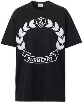 (W) Burberry Baju T Longgar Logo Bersulam Leher Bulat Wanita Hitam FW22 80620701 Order (W) Burberry Baju T Longgar Logo Bersulam Leher Bulat Wanita Hitam FW22 80620701