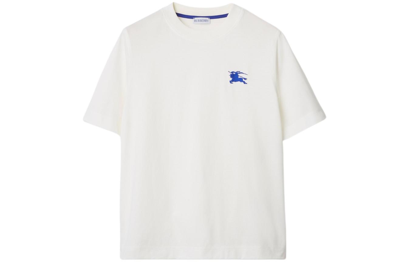 Order (Women) Burberry Logo Embroidered Ribbed Knit Crewneck Short Sleeve T-Shirt Women Beige. 80849701