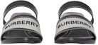 Lookbook (W) Sandal Kulit Logo Burberry 'Hitam' 80392491