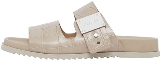 (Women) Burberry Logo Leather Sandal 'Soft Tan' 80542841 (Women) Burberry Logo Leather Sandal 'Soft Tan' 80542841
