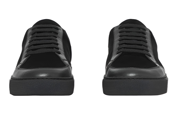 (W) Burberry Logo Leather Sneaker 'Black' 圖 2