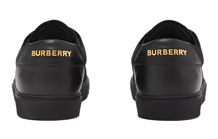 (W) Burberry Logo Leather Sneaker 'Black' 圖 3