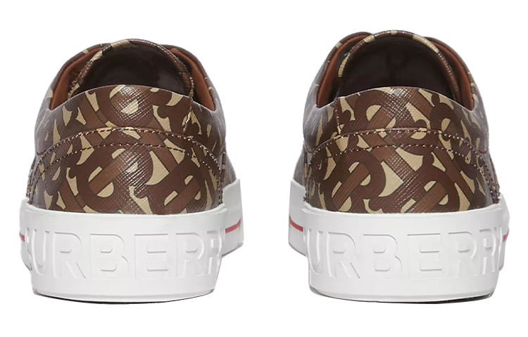 (W) Burberry Logo Monogram Stripe Print E Canvas Shoes 'Brown' 圖 5