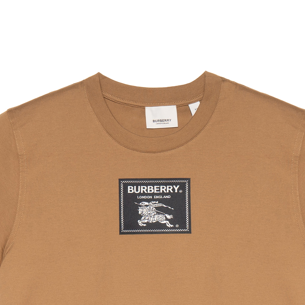 (Women) Burberry Logo Patch Crew Neck Straight Fit T-Shirt SS23  - Camel. 80657771 圖 7