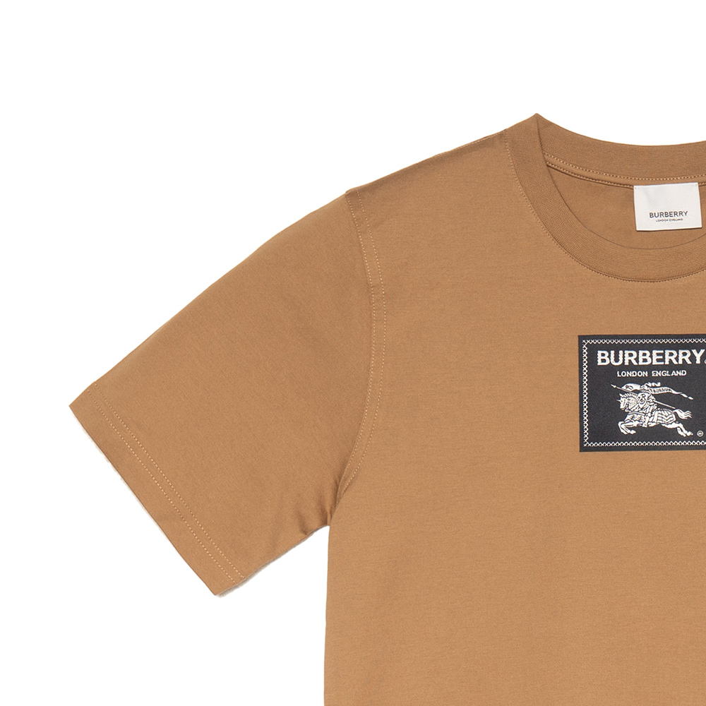 (Women) Burberry Logo Patch Crew Neck Straight Fit T-Shirt SS23  - Camel. 80657771 圖 8