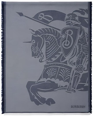 (W) 博柏利标志图案羊毛围巾 蓝灰色 80832961 Buy (W) 博柏利标志图案羊毛围巾 蓝灰色 80832961