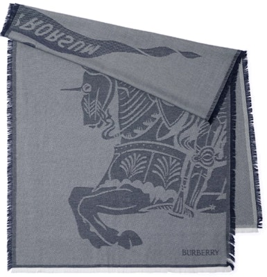 (W) 博柏利标志图案羊毛围巾 蓝灰色 80832961 Purchase (W) 博柏利标志图案羊毛围巾 蓝灰色 80832961