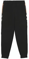 (Women) Burberry Logo Plaid Jogger Knit Sweatpants Black 80460561 (Women) Burberry Logo Plaid Jogger Knit Sweatpants Black 80460561