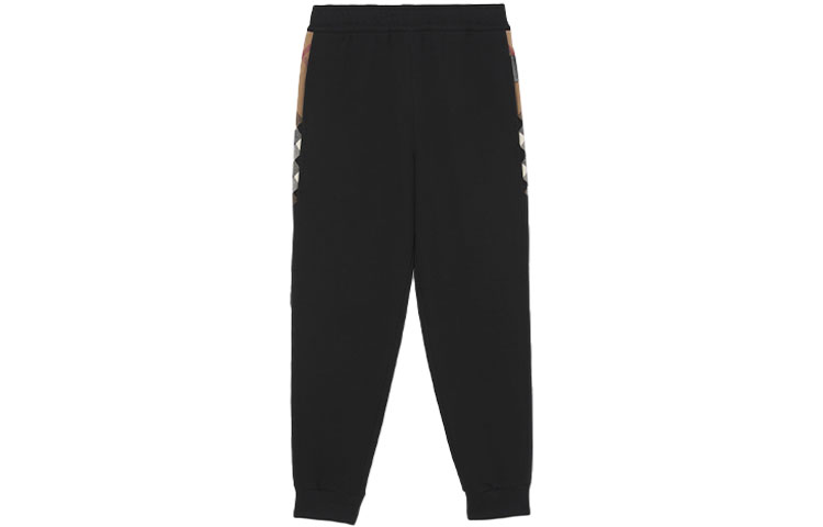 Order (W) Burberry Seluar Jogger Knit Plaid Logo Hitam 80460561