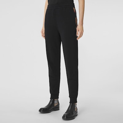 (W) Burberry Seluar Jogger Knit Plaid Logo Hitam 80460561 Shop (W) Burberry Seluar Jogger Knit Plaid Logo Hitam 80460561