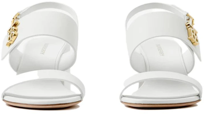 (Women) Burberry Logo Plaque Block-Heel Buckle Slide 'White' 80724901 Lookbook (Women) Burberry Logo Plaque Block-Heel Buckle Slide 'White' 80724901