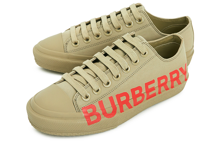 Lookbook (W) Burberry Logo Print Canvas Sneaker 'Deep Honey' Wanita 80376491