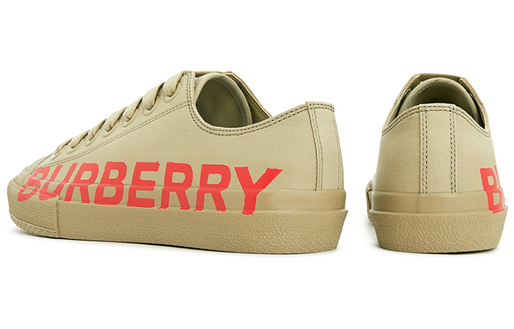 Purchase (W) Burberry Logo Print Canvas Sneaker 'Deep Honey' Wanita 80376491